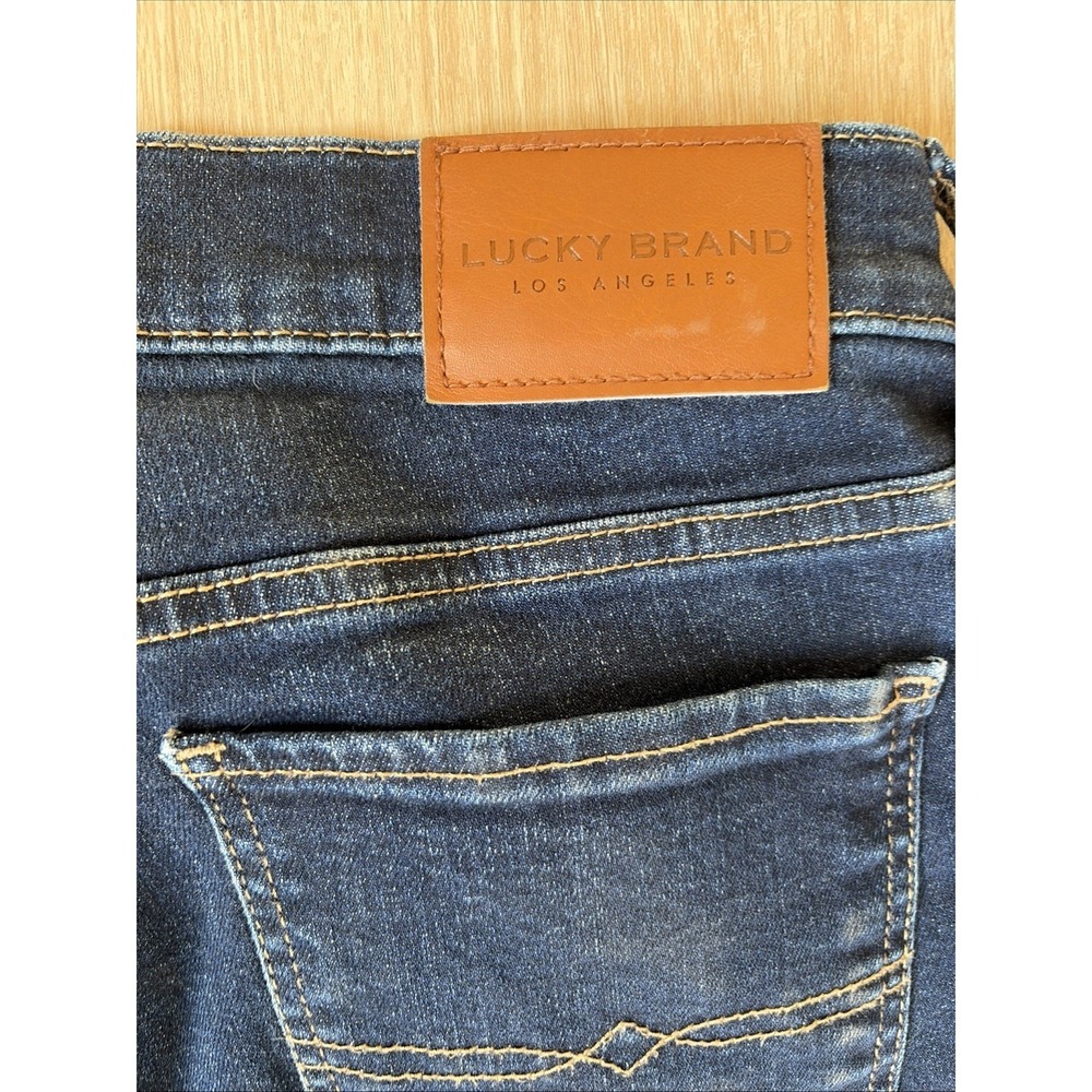 LUCKY BRAND Sweet Straight Mid Rise Women's Jeans Size 6/28 Blue Raw Hem Denim - Picture 8 of 9
